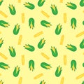 Corn seamless pattern. Bright illustration Royalty Free Stock Photo